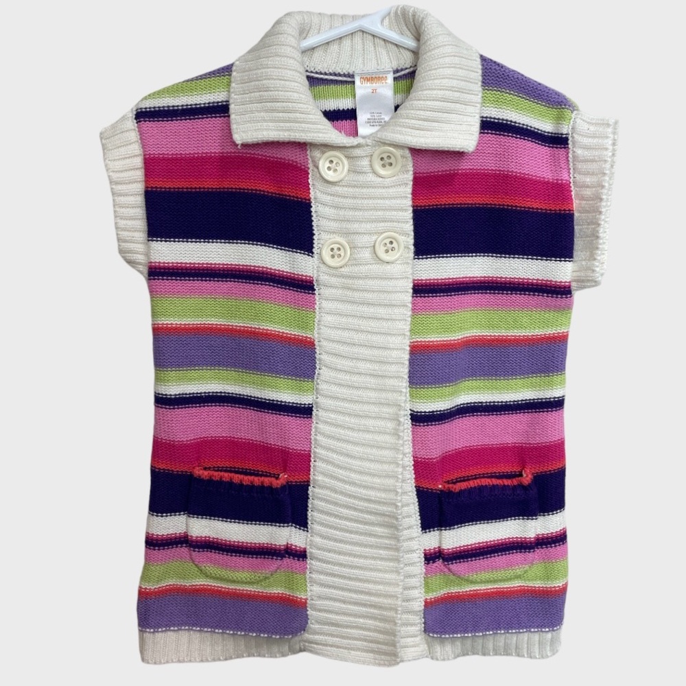 2013 Gymboree Corgi Line Multi Stripe Sweater size 2T - Picture 4 of 10